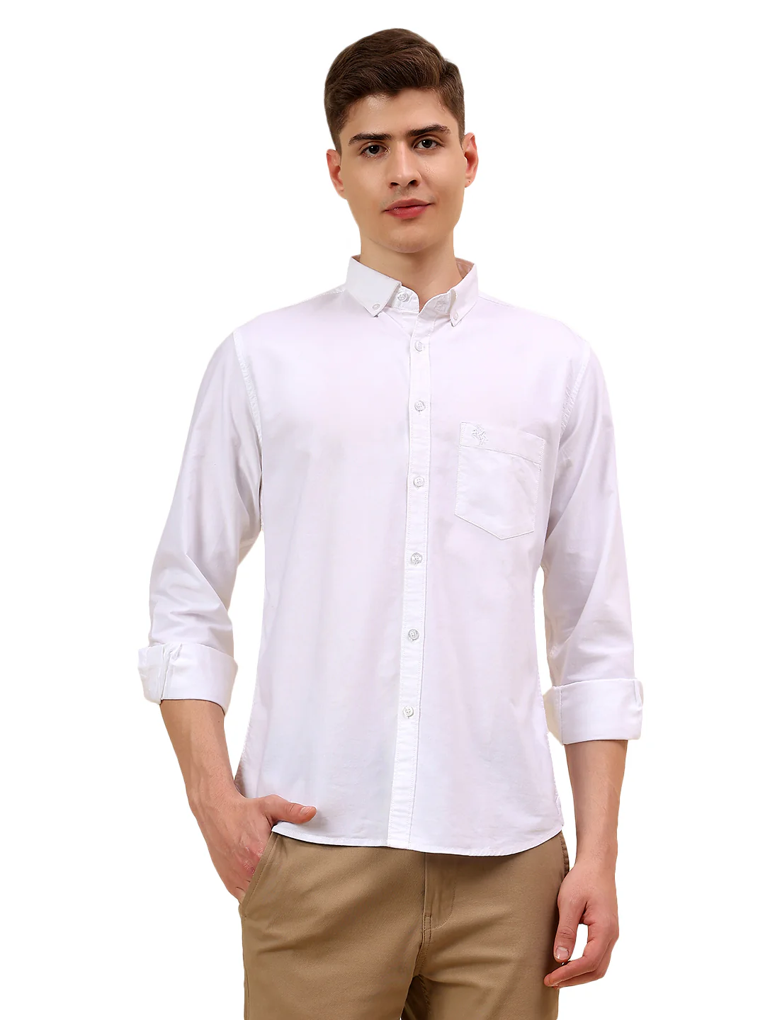 Shirt for Men | Breathable & Soft with Color Fastness Slim Fit Spread Collar Pure Cotton Fabric Solid Pattern - Image 8