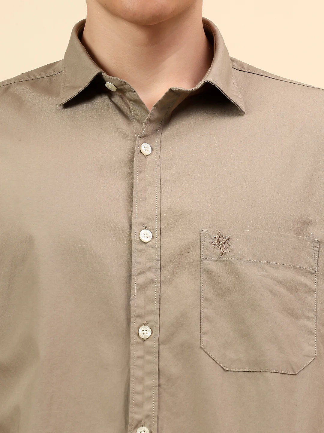 Shirt for Men | Breathable & Soft with Color Fastness Slim Fit Spread Collar Pure Cotton Fabric Solid Pattern - Image 6