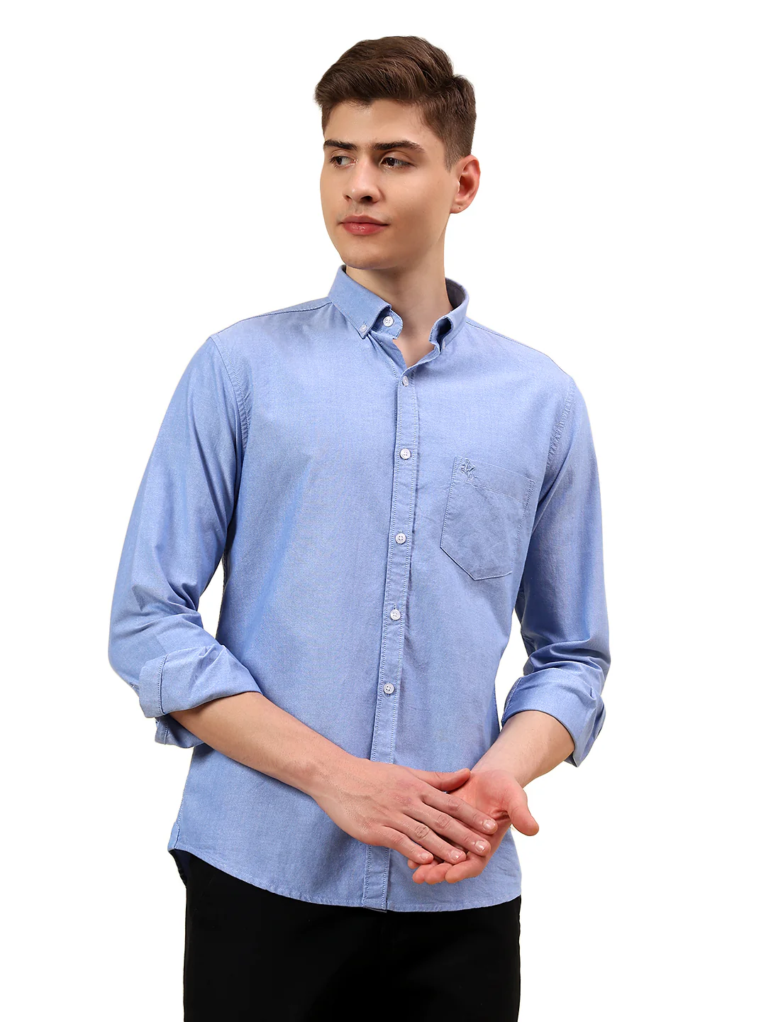 Shirt for Men | Breathable & Soft with Color Fastness Slim Fit Spread Collar Pure Cotton Fabric Solid Pattern - Image 8