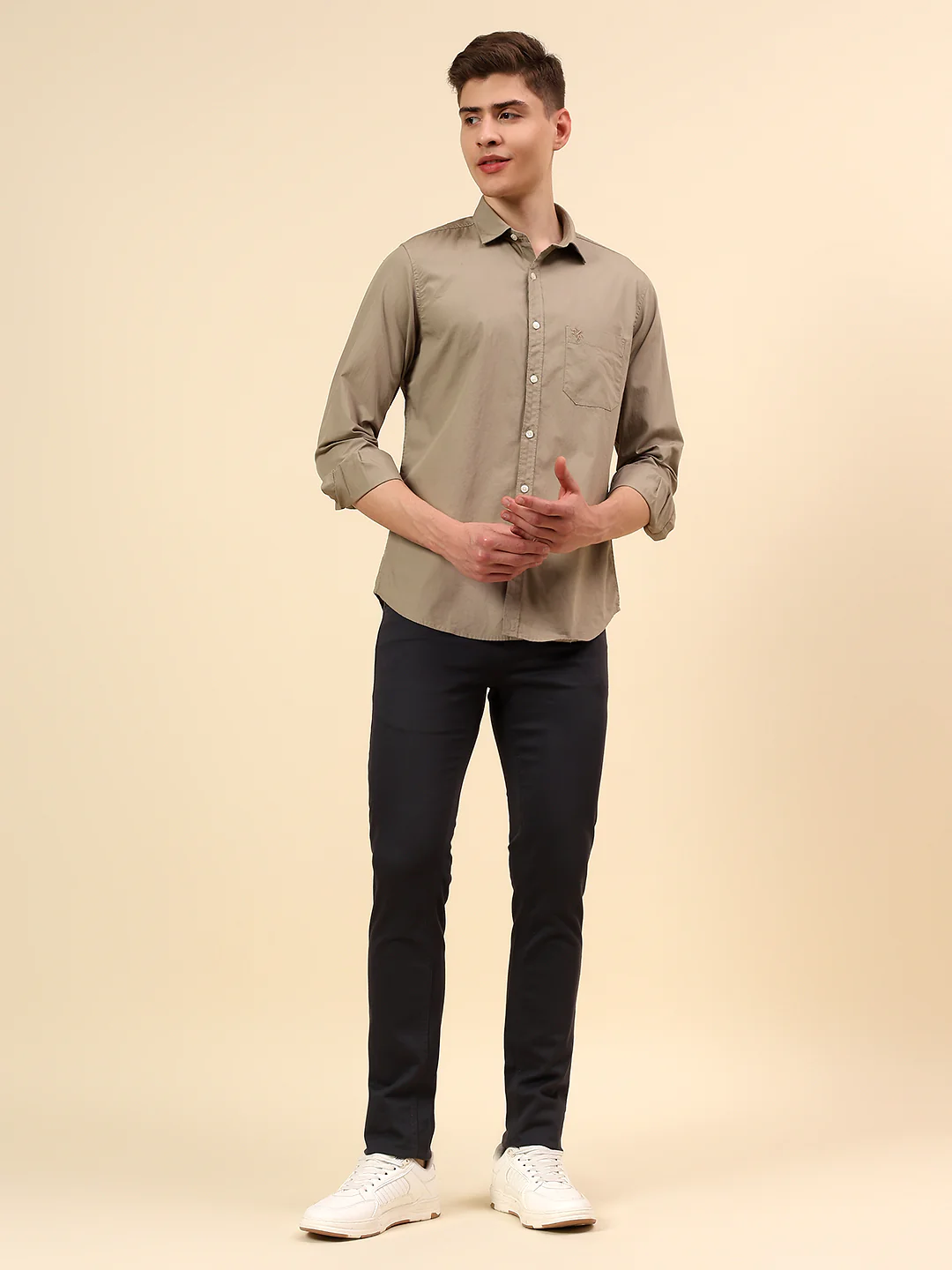 Shirt for Men | Breathable & Soft with Color Fastness Slim Fit Spread Collar Pure Cotton Fabric Solid Pattern - Image 7