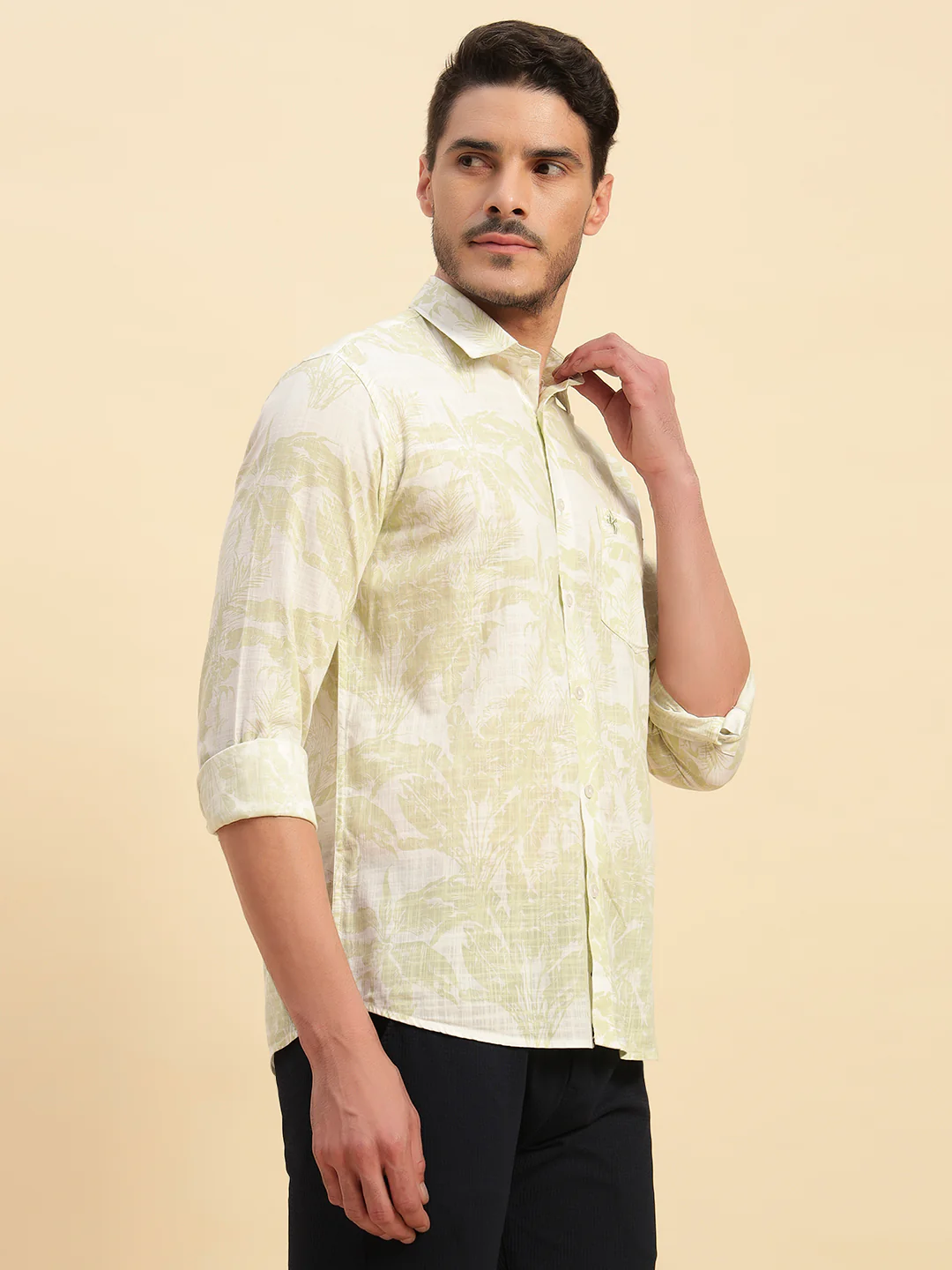 Casual Shirt for Men | Breathable & Soft with Color Fastness Regular Fit Spread Collar Neck Cotton Fabric Printed Pattern - Image 6
