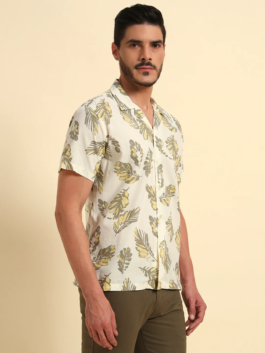 Casual Shirt for Men | Breathable & Soft with Color Fastness Regular Fit Spread Collar Neck Cotton Fabric Printed Pattern - Image 6