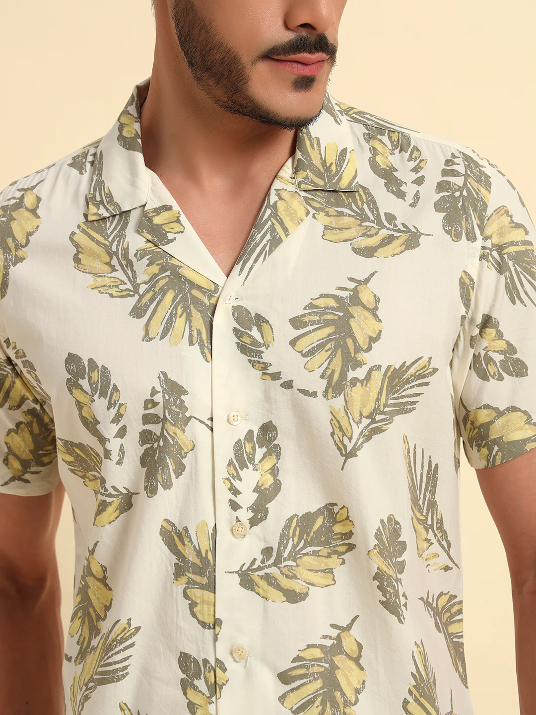 Casual Shirt for Men | Breathable & Soft with Color Fastness Regular Fit Spread Collar Neck Cotton Fabric Printed Pattern - Image 8