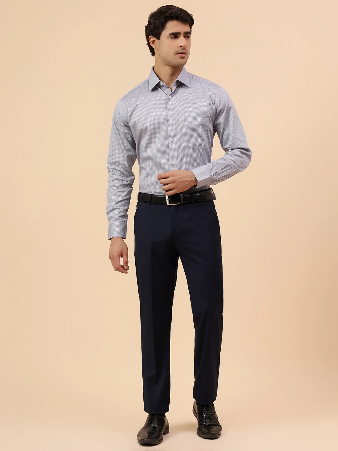 Formal Shirt for Men l Breathable & Soft with Color Fastness Regular Fit Spread Collar Neck Cotton Fabric Printed Pattern - Image 8