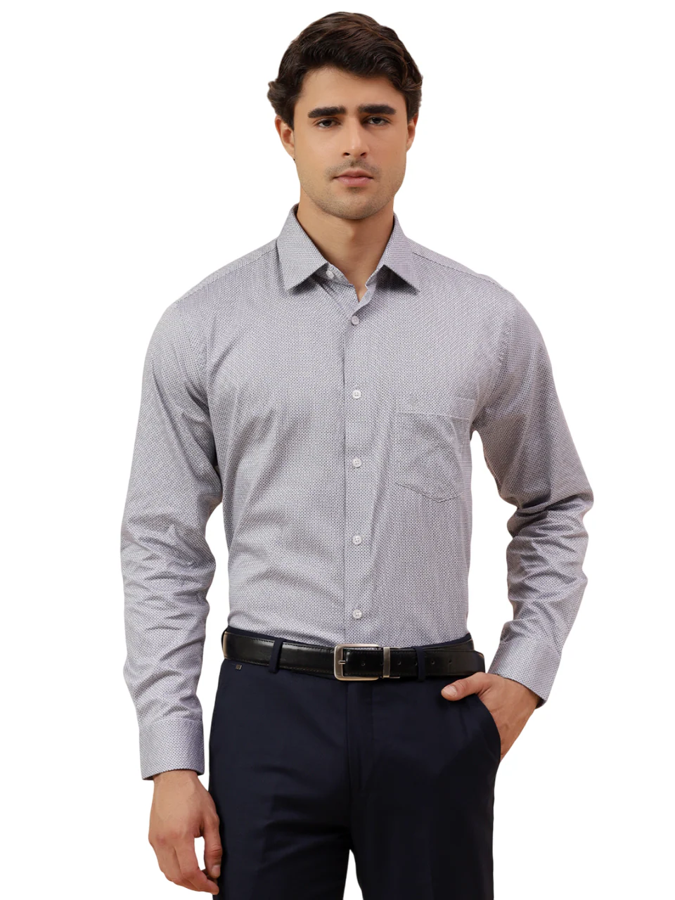 Formal Shirt for Men l Breathable & Soft with Color Fastness Regular Fit Spread Collar Neck Cotton Fabric Printed Pattern - Image 9