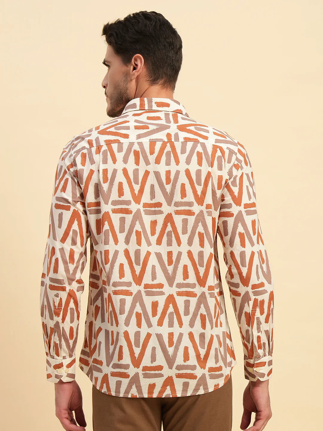 Casual Shirt for Men | Breathable & Soft with Color Fastness Regular Fit Spread Collar Neck Cotton Fabric Printed Pattern - Image 7