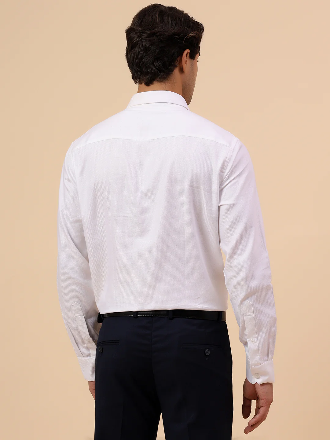 Formal Shirt for Men l Breathable & Soft with Color Fastness Regular Fit Spread Collar Neck Cotton Fabric Self Design Pattern - Image 6