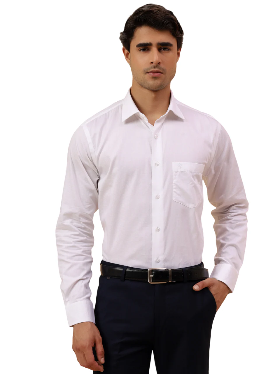 Formal Shirt for Men l Breathable & Soft with Color Fastness Regular Fit Spread Collar Neck Cotton Fabric Solid Pattern - Image 10