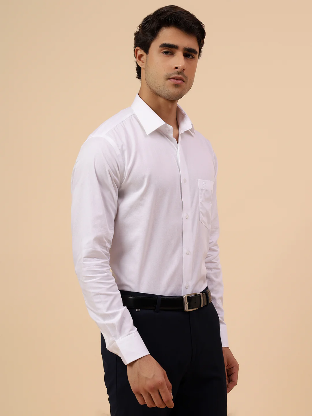Formal Shirt for Men l Breathable & Soft with Color Fastness Regular Fit Spread Collar Neck Cotton Fabric Solid Pattern - Image 5