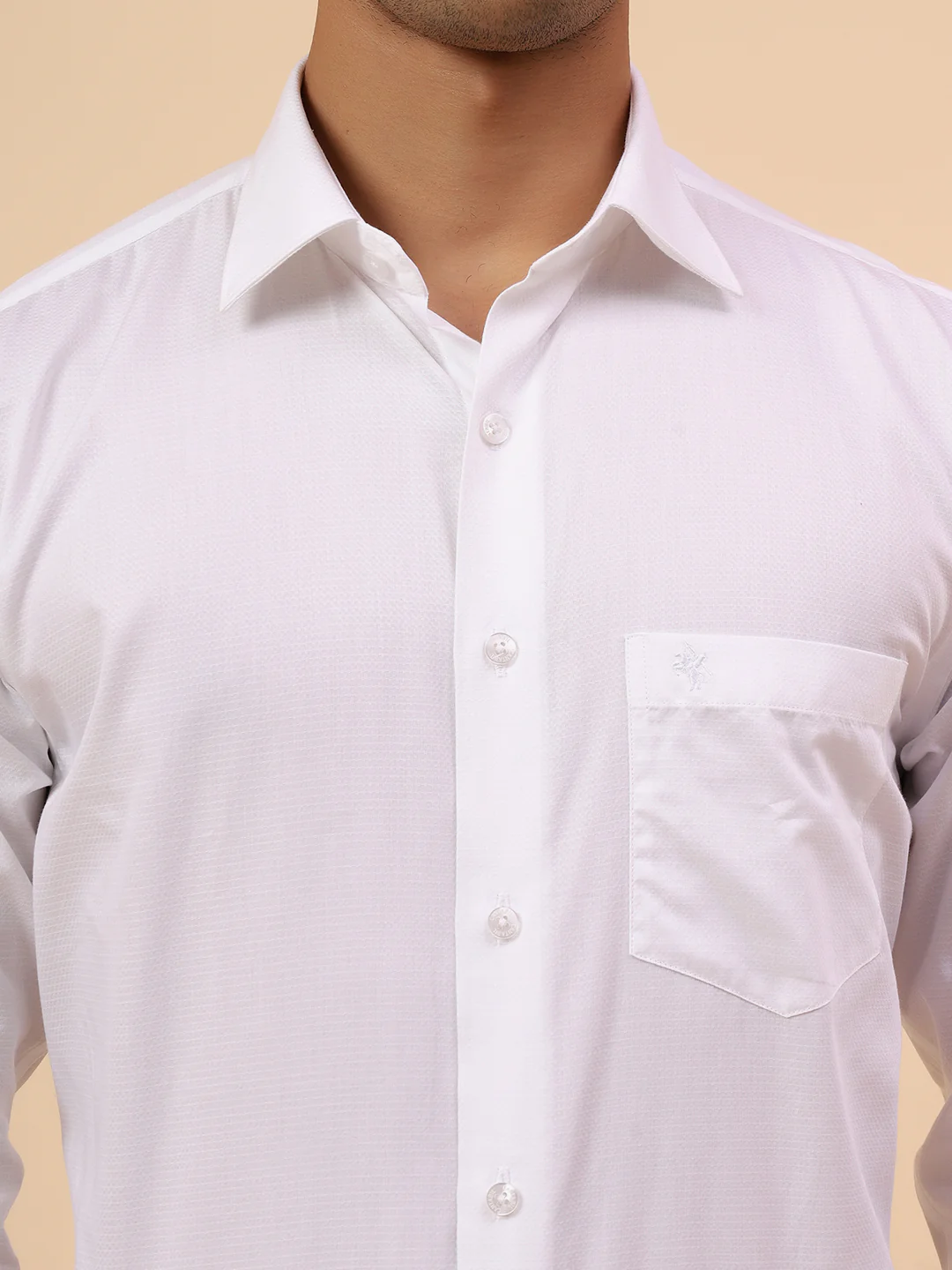 Formal Shirt for Men l Breathable & Soft with Color Fastness Regular Fit Spread Collar Neck Cotton Fabric Solid Pattern - Image 7