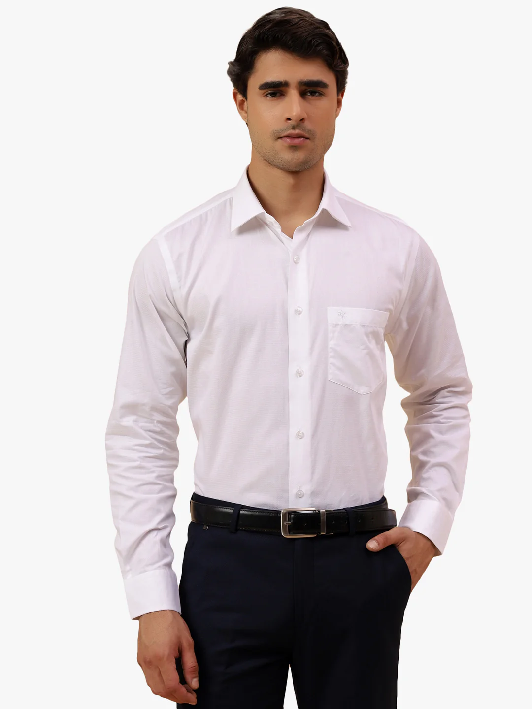 Formal Shirt for Men l Breathable & Soft with Color Fastness Regular Fit Spread Collar Neck Cotton Fabric Solid Pattern - Image 9