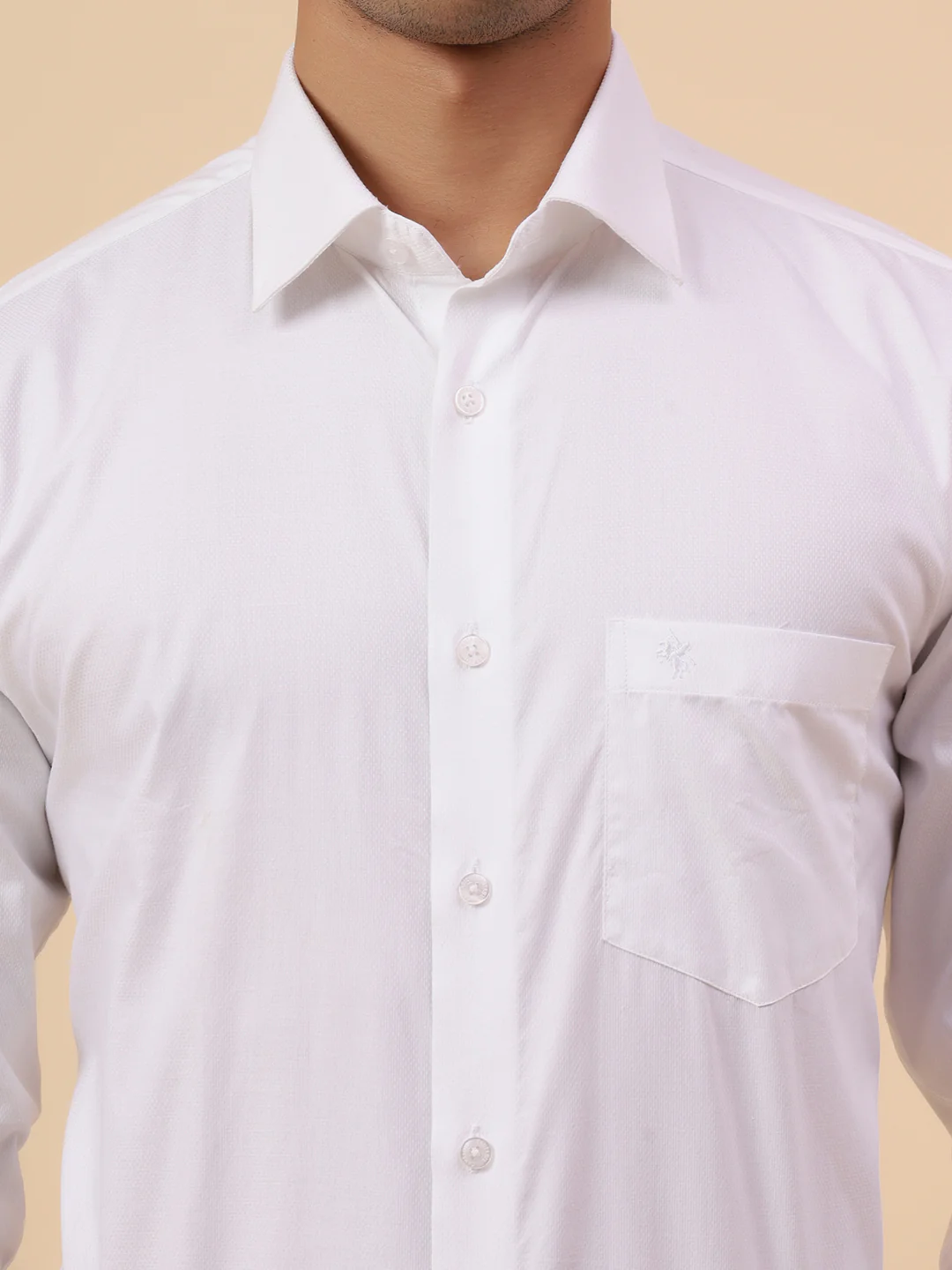 Formal Shirt for Men l Breathable & Soft with Color Fastness Regular Fit Spread Collar Neck Cotton Fabric Solid Pattern - Image 7