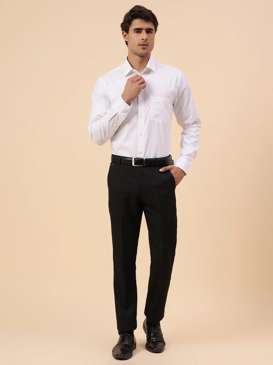 Formal Shirt for Men l Breathable & Soft with Color Fastness Regular Fit Spread Collar Neck Cotton Fabric Solid Pattern - Image 8