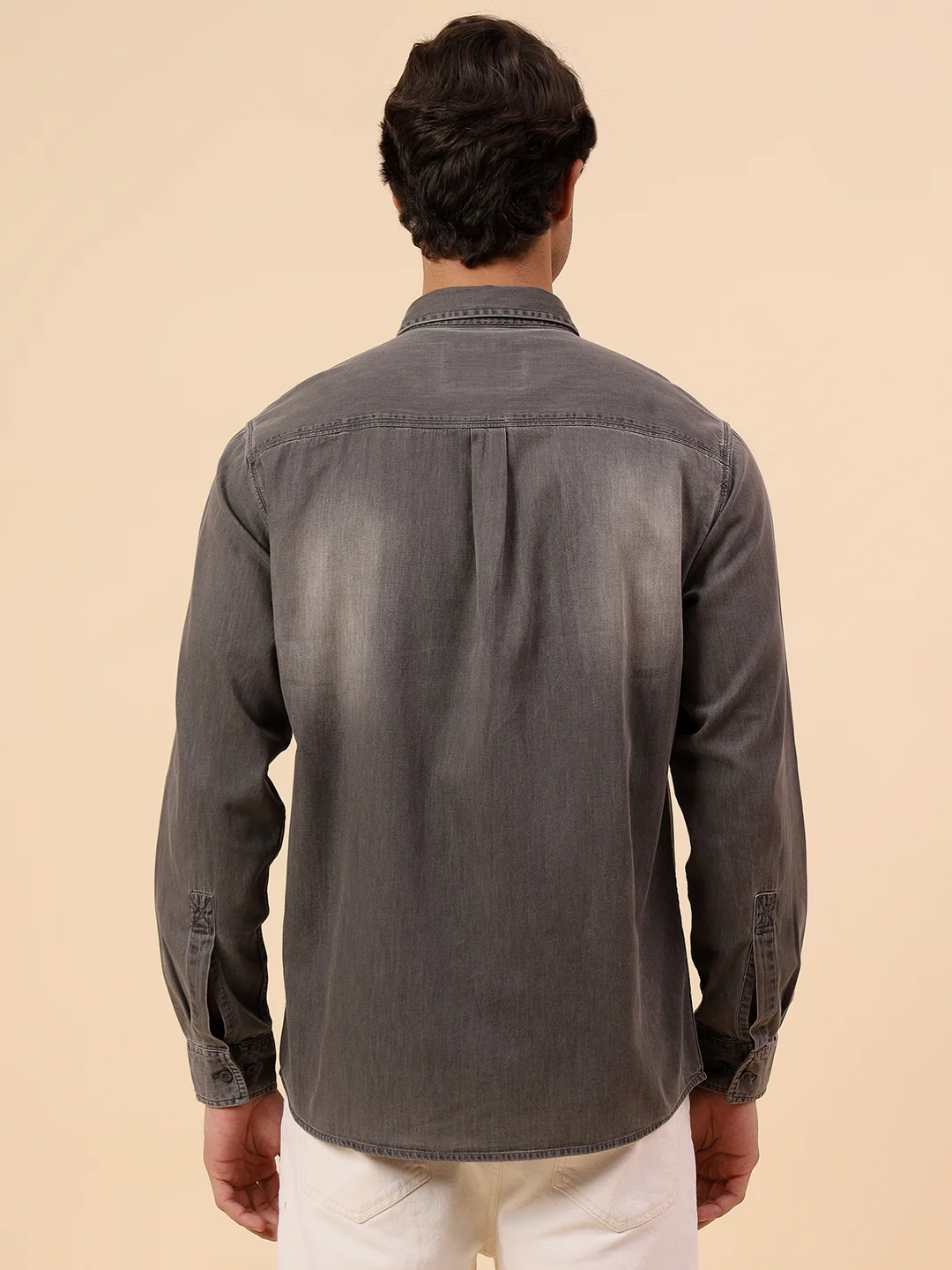 Casual Shirt for Men | Breathable & Soft with Color Fastness Regular Fit Spread Collar Neck Cotton Fabric Solid Pattern - Image 6