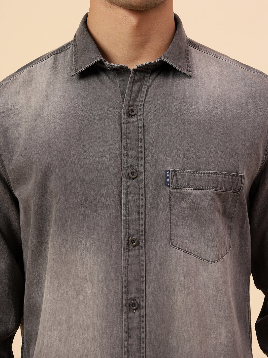 Casual Shirt for Men | Breathable & Soft with Color Fastness Regular Fit Spread Collar Neck Cotton Fabric Solid Pattern - Image 7