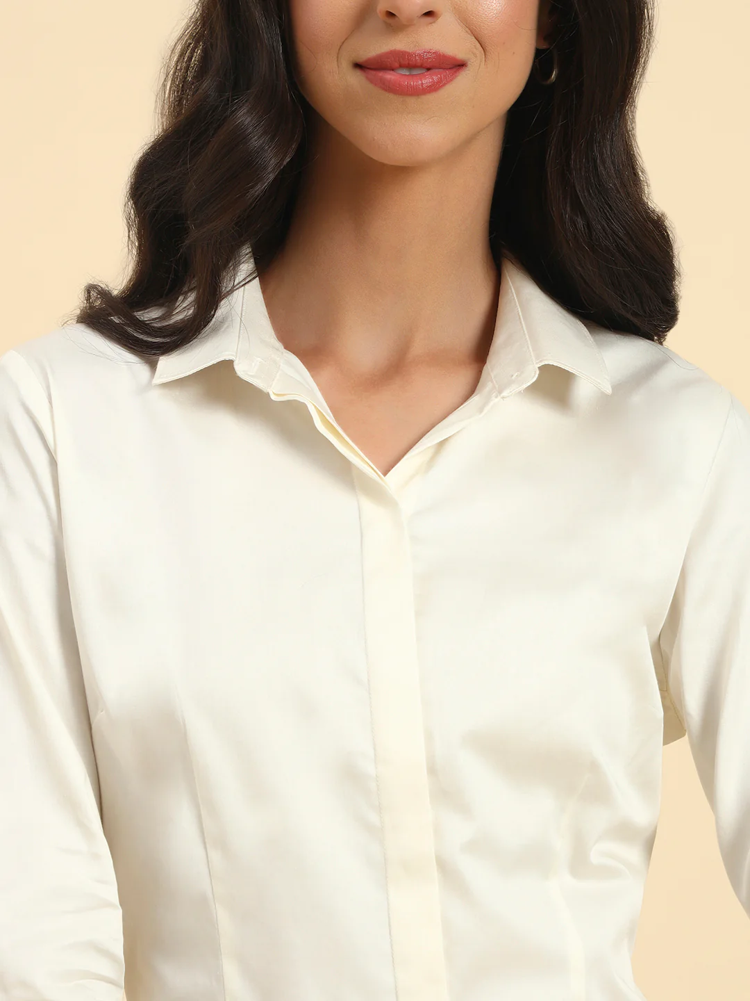 Shirt for Women l Breathable & Soft with Color Fastness Regular Fit Cotton Fabric Solid Pattern - Image 6