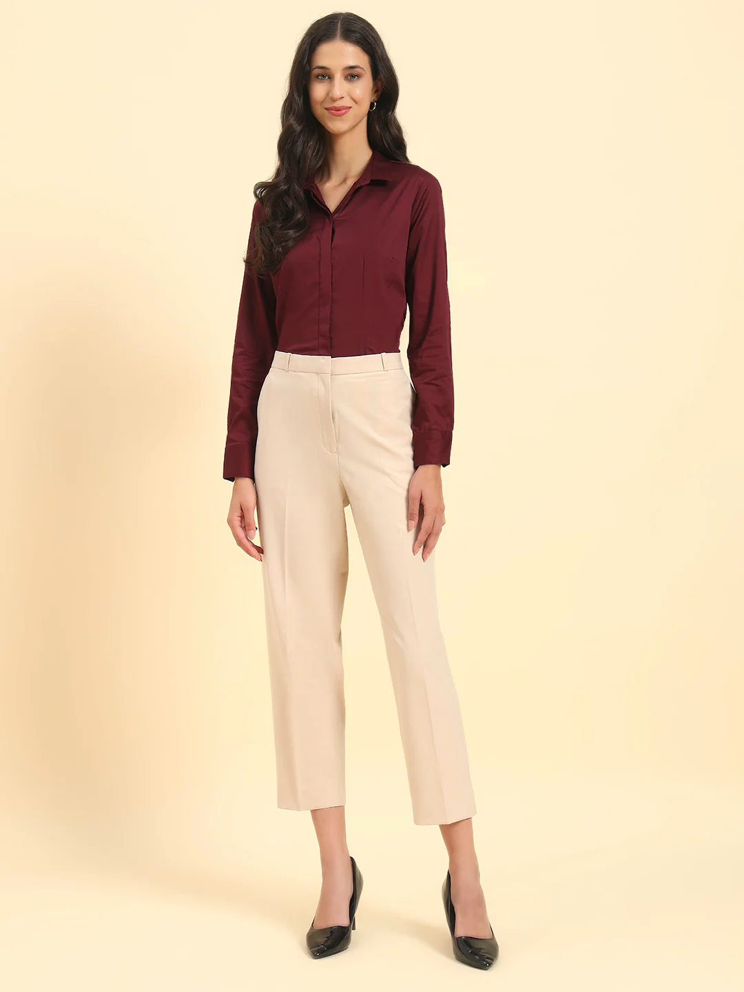Women Formal Cotton Shirt | Breathable | Cantabil - Image 2