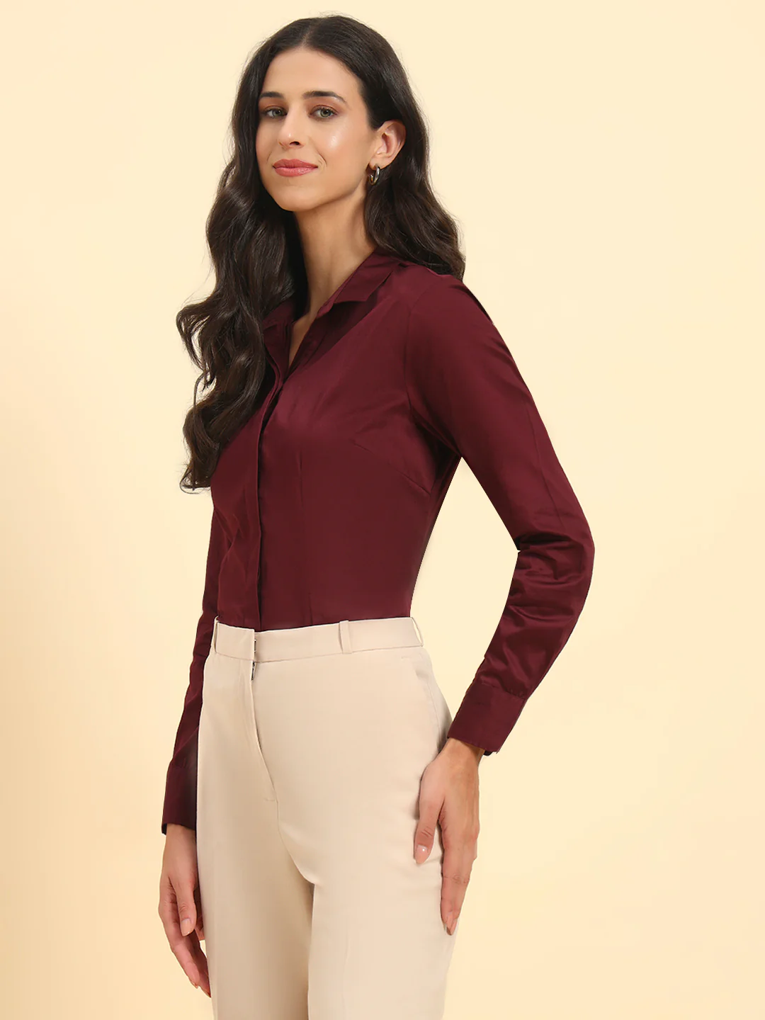 Women Formal Cotton Shirt | Breathable | Cantabil - Image 5