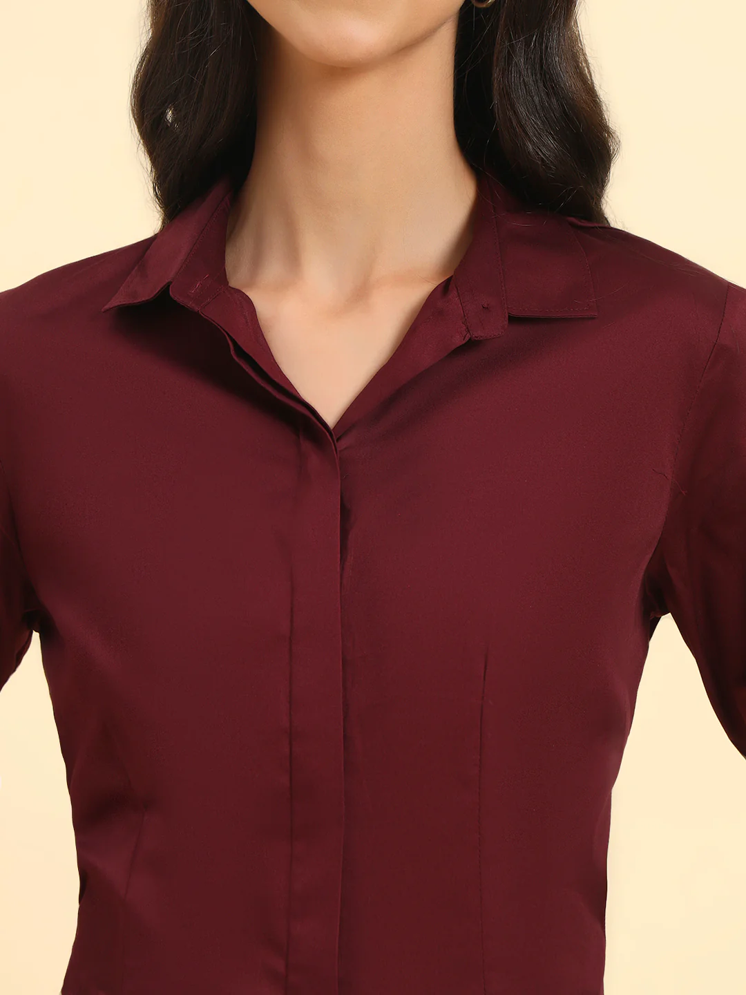 Women Formal Cotton Shirt | Breathable | Cantabil - Image 7