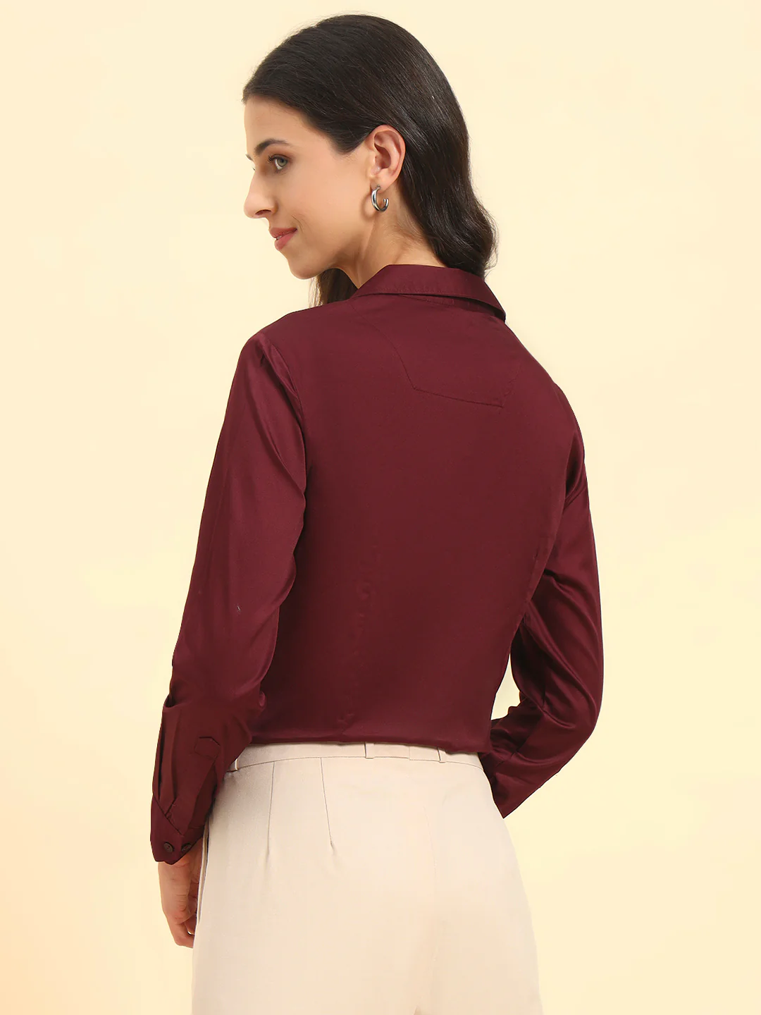 Women Formal Cotton Shirt | Breathable | Cantabil - Image 8