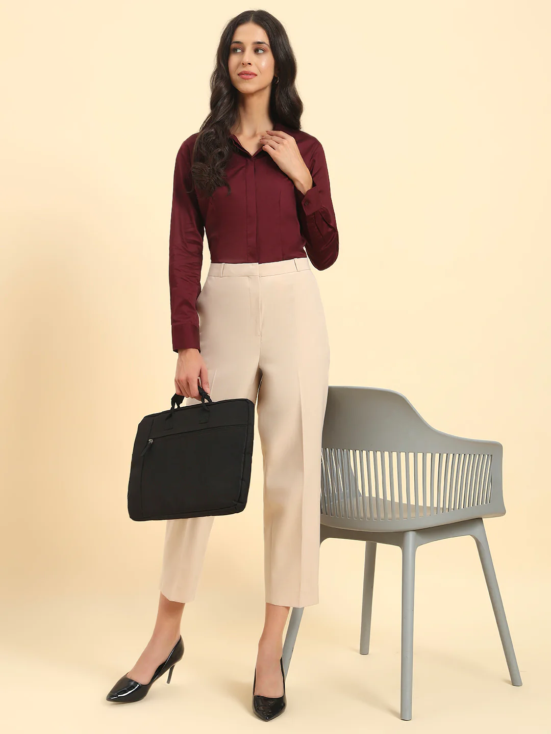 Women Formal Cotton Shirt | Breathable | Cantabil - Image 9