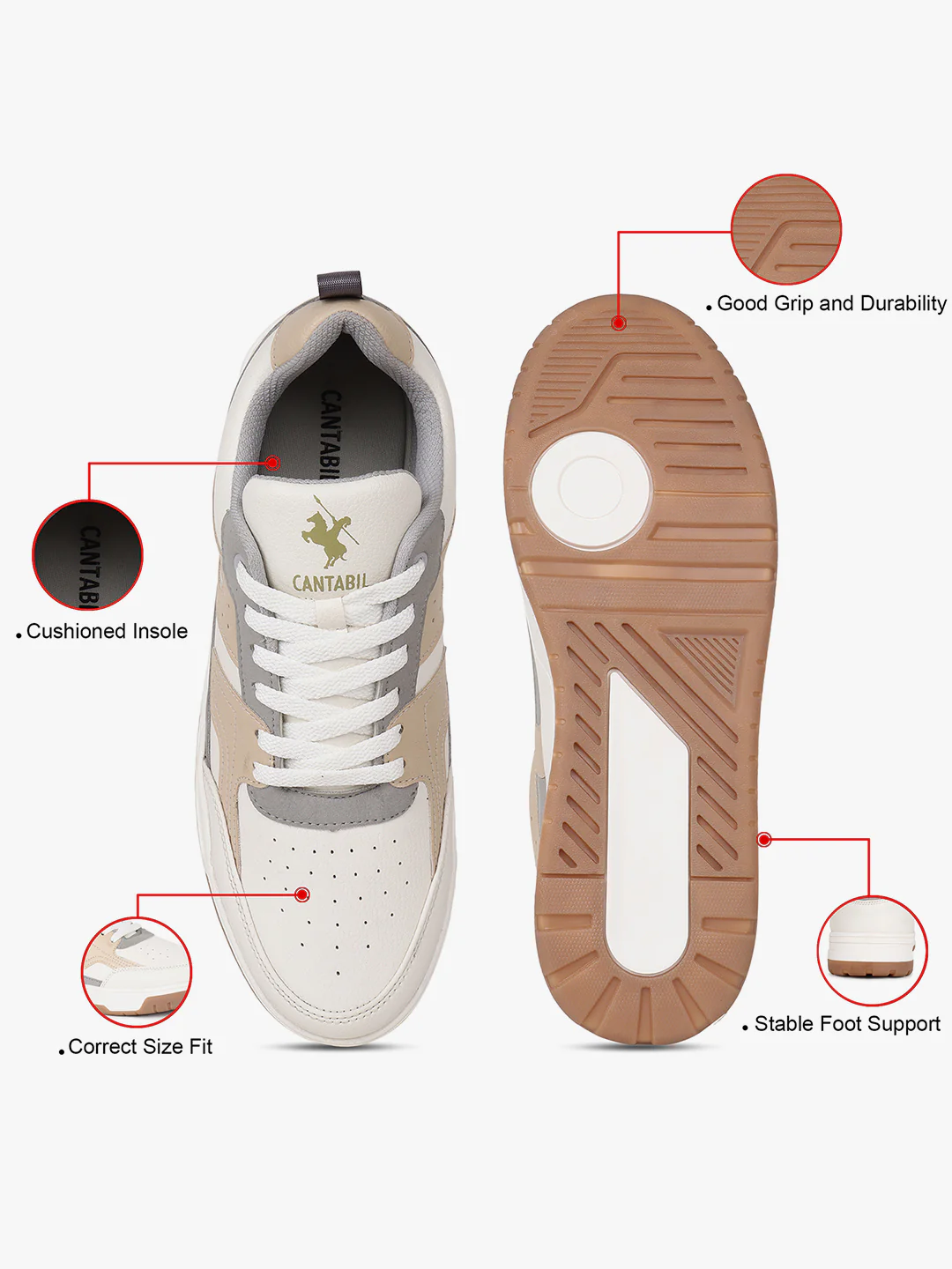 Sneaker Shoes for Men | Lightweight & Comfortable with Cushioned Insole Flynet Upper EVA Sole Lace Up Closure - Image 3