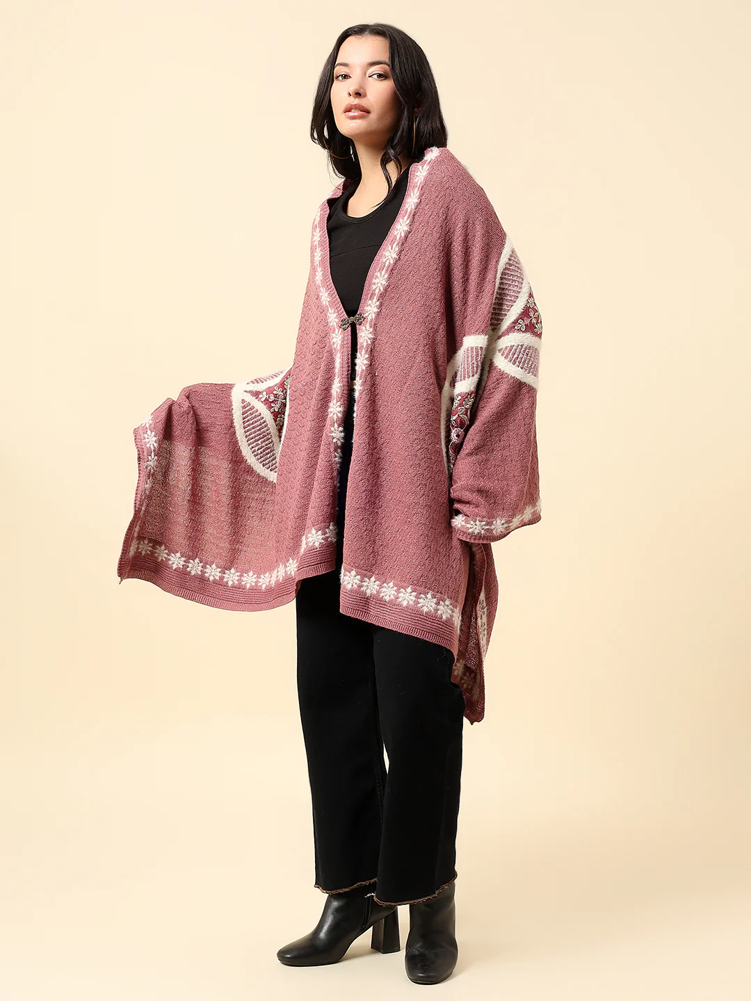 Stole for Women l Premium Casual Soft Stole Acrylic Embroidered Pattern - Image 3