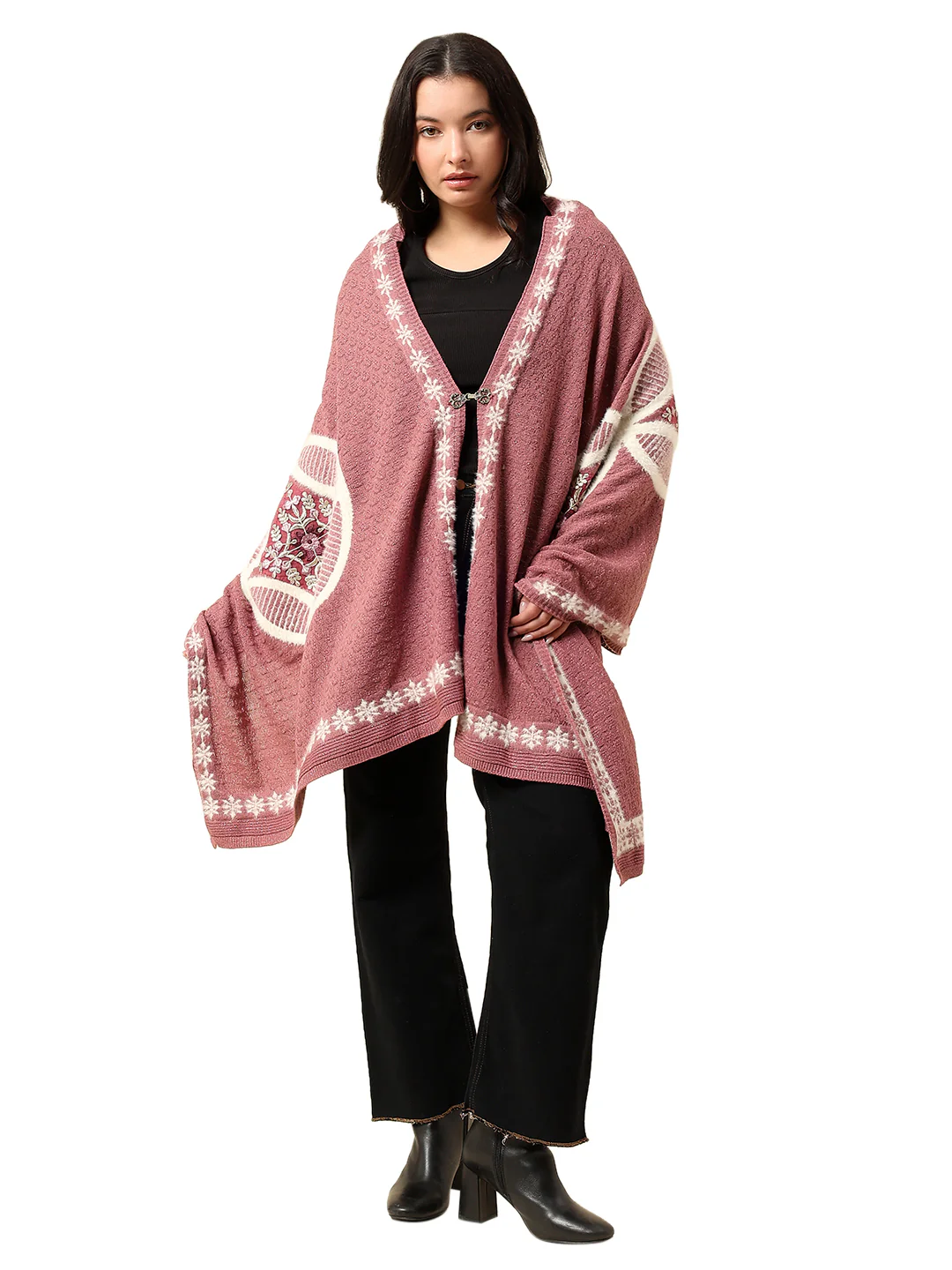 Stole for Women l Premium Casual Soft Stole Acrylic Embroidered Pattern - Image 8