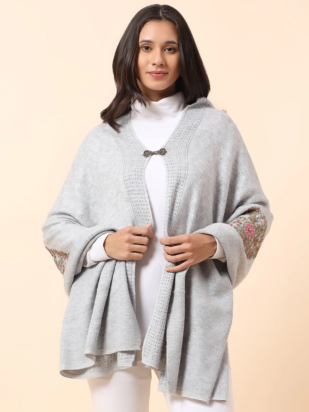 Stole for Women l Premium Casual Soft Stole Acrylic Fabric Self Design Pattern - Image 2