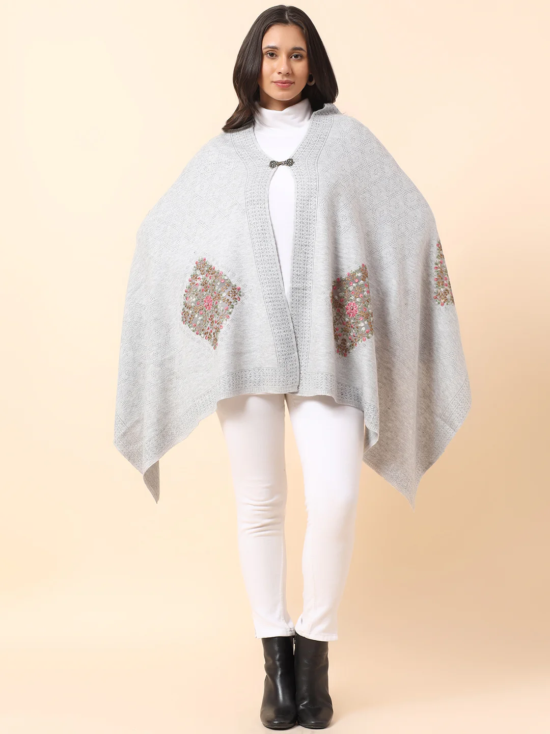 Stole for Women l Premium Casual Soft Stole Acrylic Fabric Self Design Pattern - Image 7