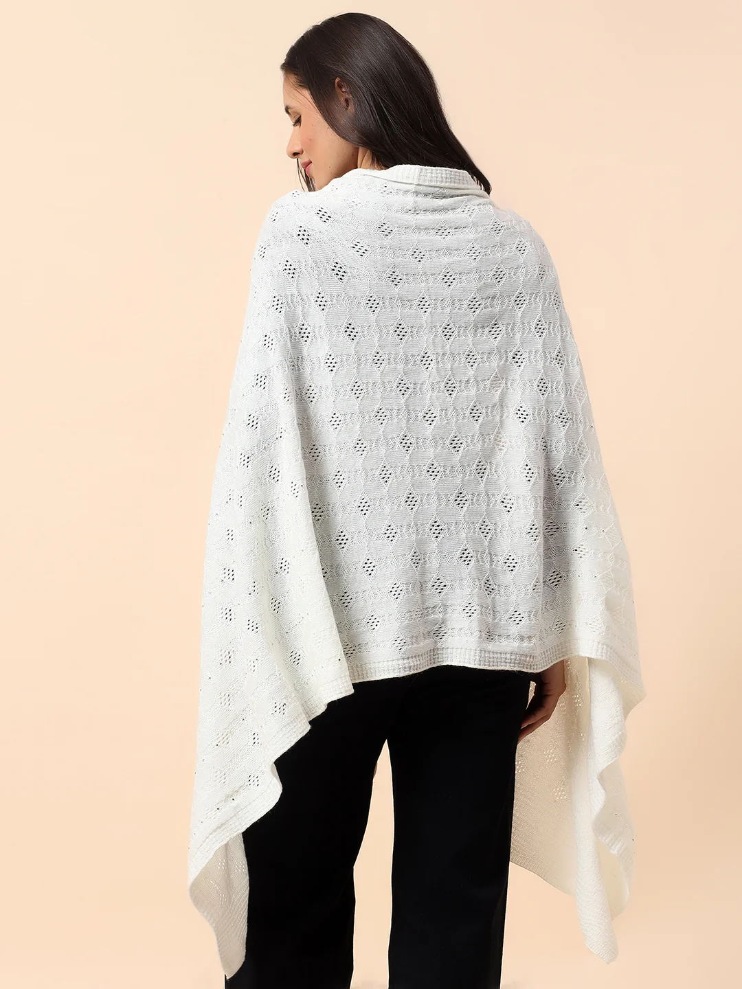 Stole for Women l Premium Casual Soft Stole Acrylic Fabric Self Design Pattern - Image 5