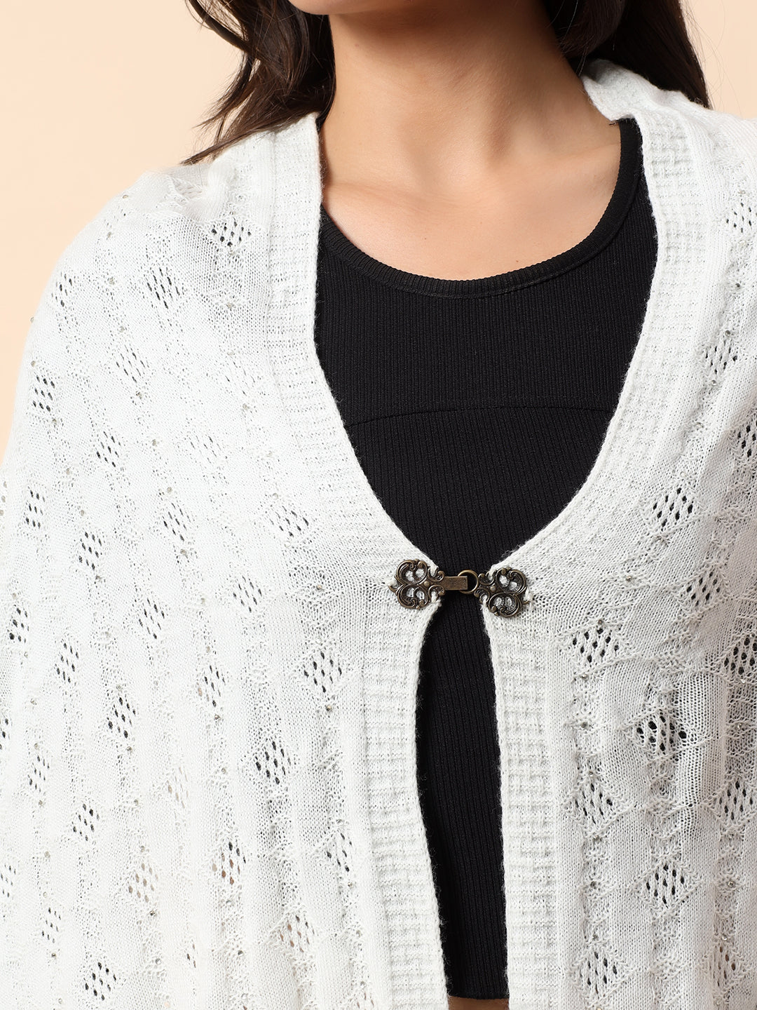Stole for Women l Premium Casual Soft Stole Acrylic Fabric Self Design Pattern - Image 6