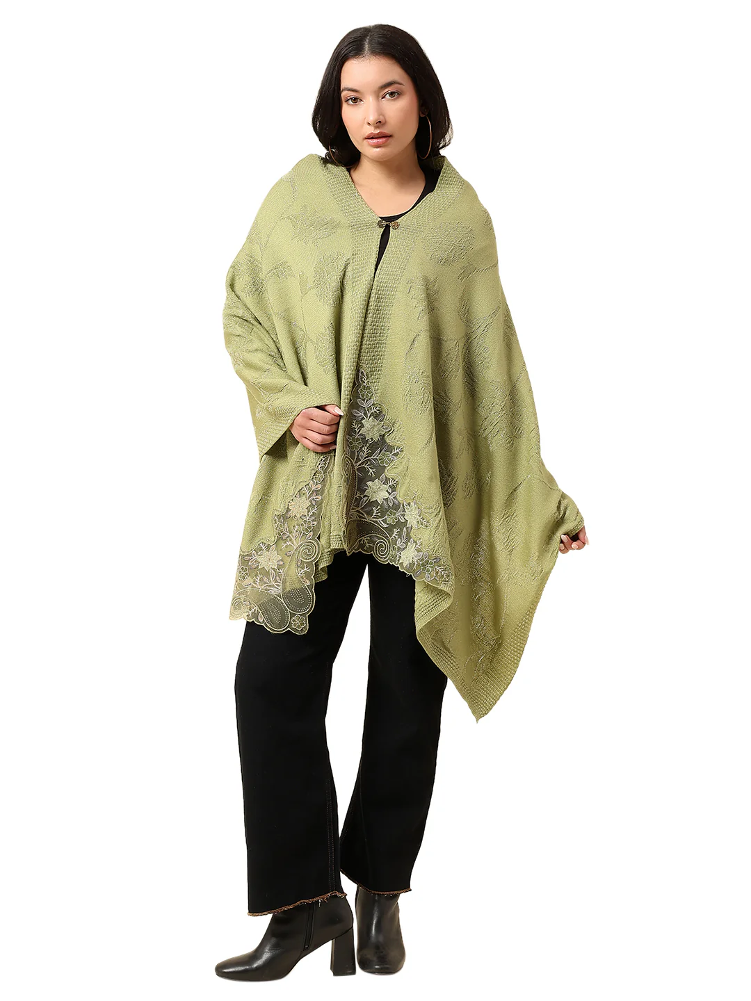 Stole for Women l Premium Casual Soft Stole Acrylic Self Design Pattern - Image 9