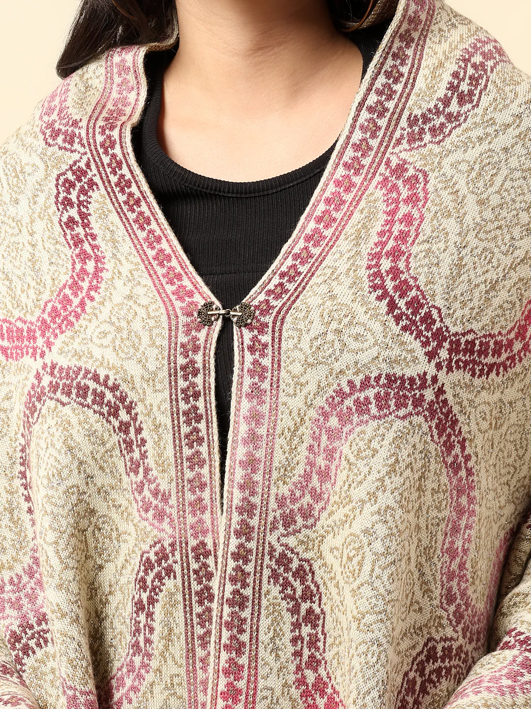 Stole for Women l Premium Casual Soft Stole Acrylic Self Design Pattern - Image 6