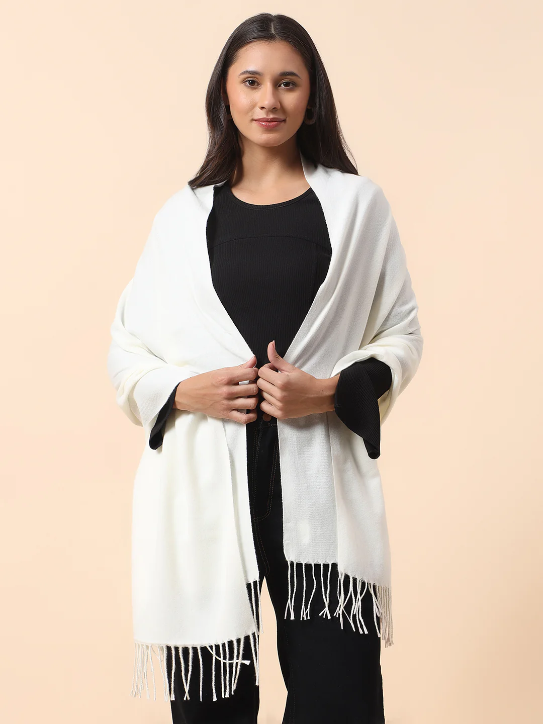 Stole for Women l Premium Casual Soft Stole Fancy Fabric Solid Pattern - Image 2