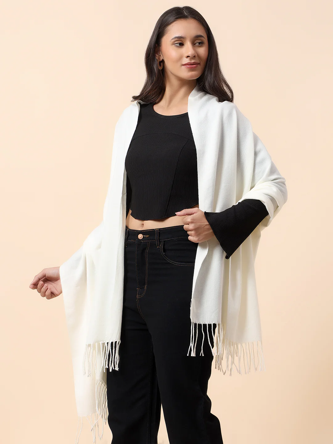 Stole for Women l Premium Casual Soft Stole Fancy Fabric Solid Pattern - Image 3