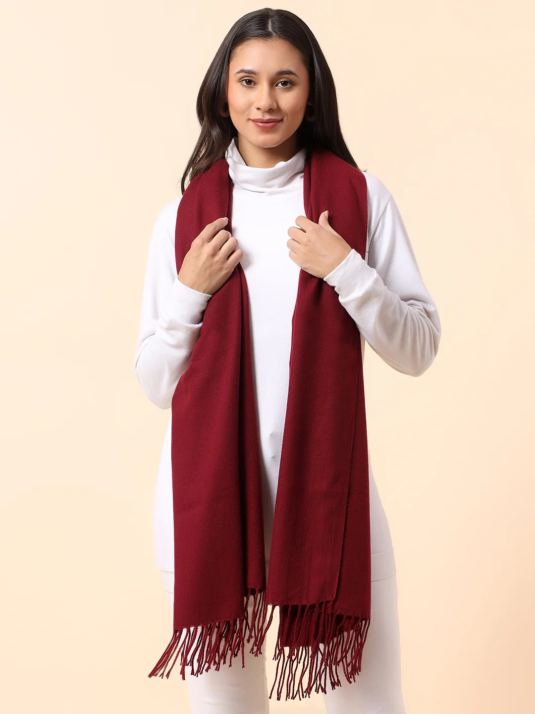 Stole for Women l Premium Casual Soft Stole Fancy Fabric Solid Pattern - Image 2