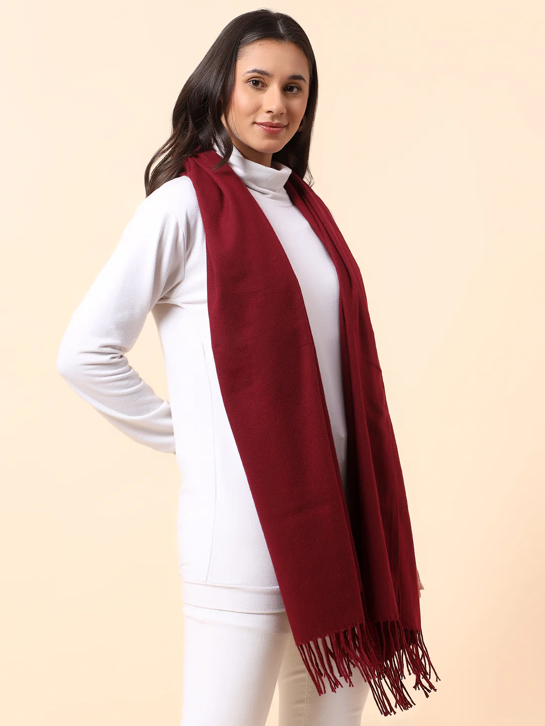 Stole for Women l Premium Casual Soft Stole Fancy Fabric Solid Pattern - Image 4