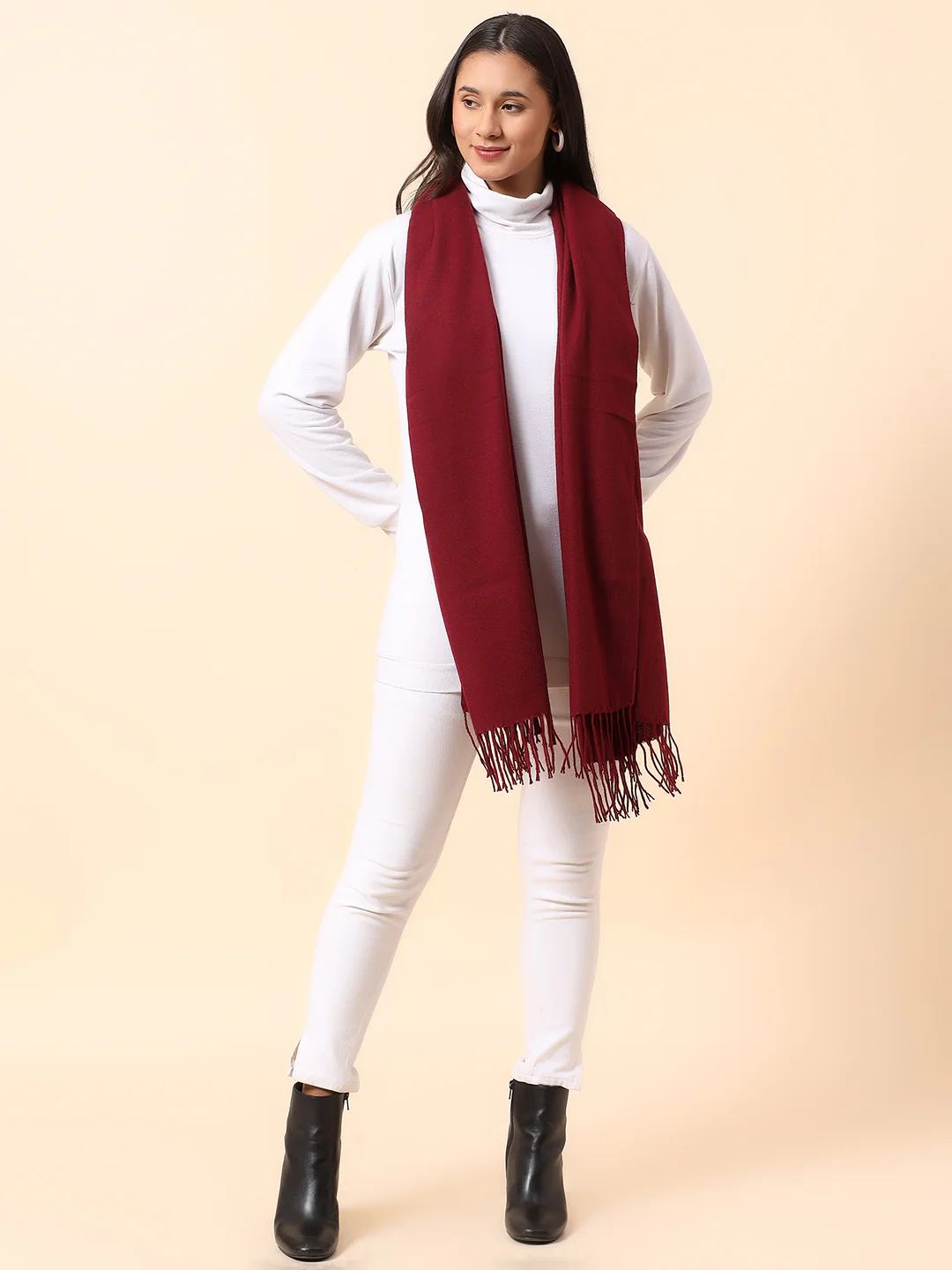 Stole for Women l Premium Casual Soft Stole Fancy Fabric Solid Pattern - Image 5