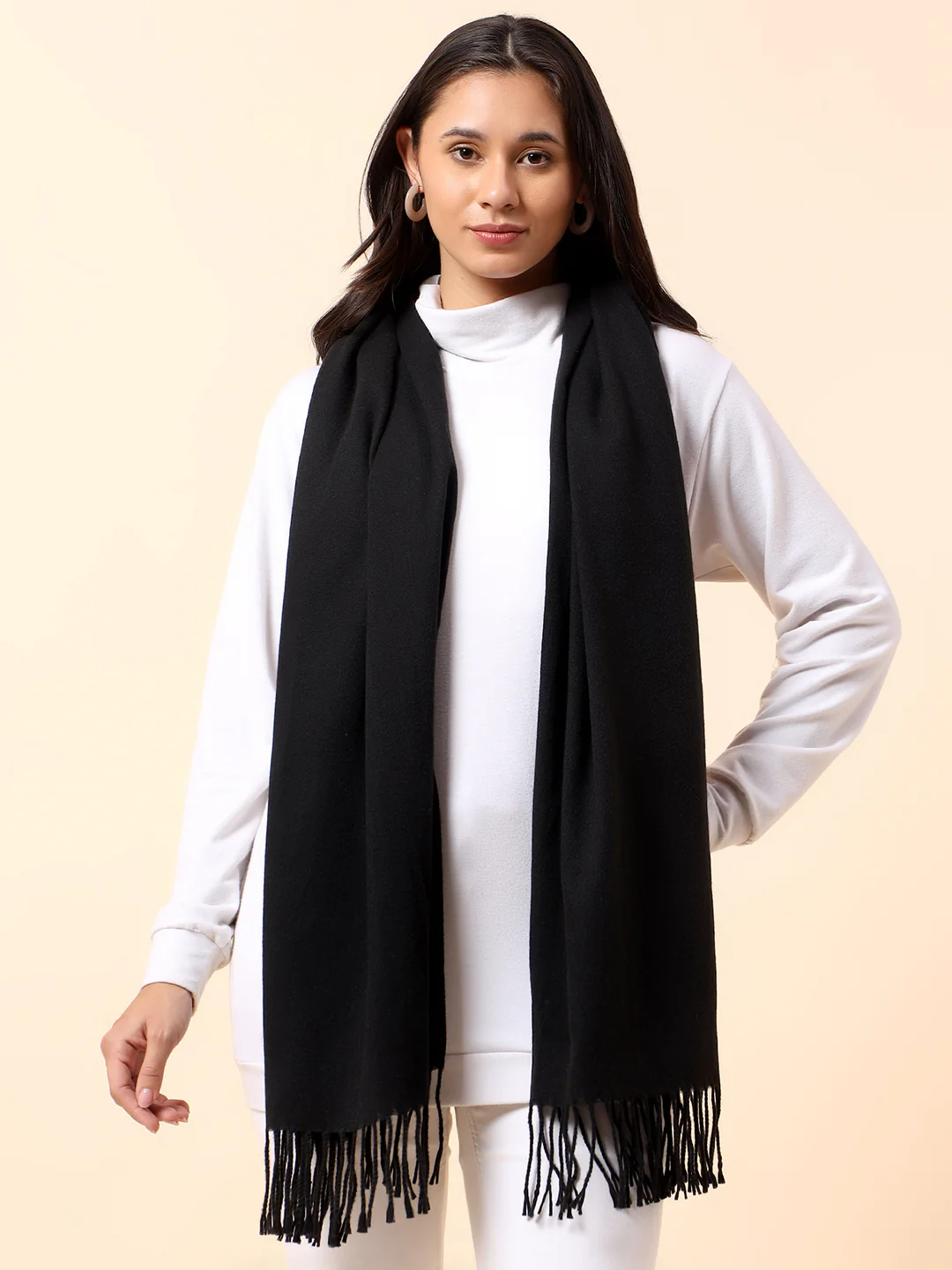 Stole for Women l Premium Casual Soft Stole Fancy Fabric Solid Pattern - Image 2