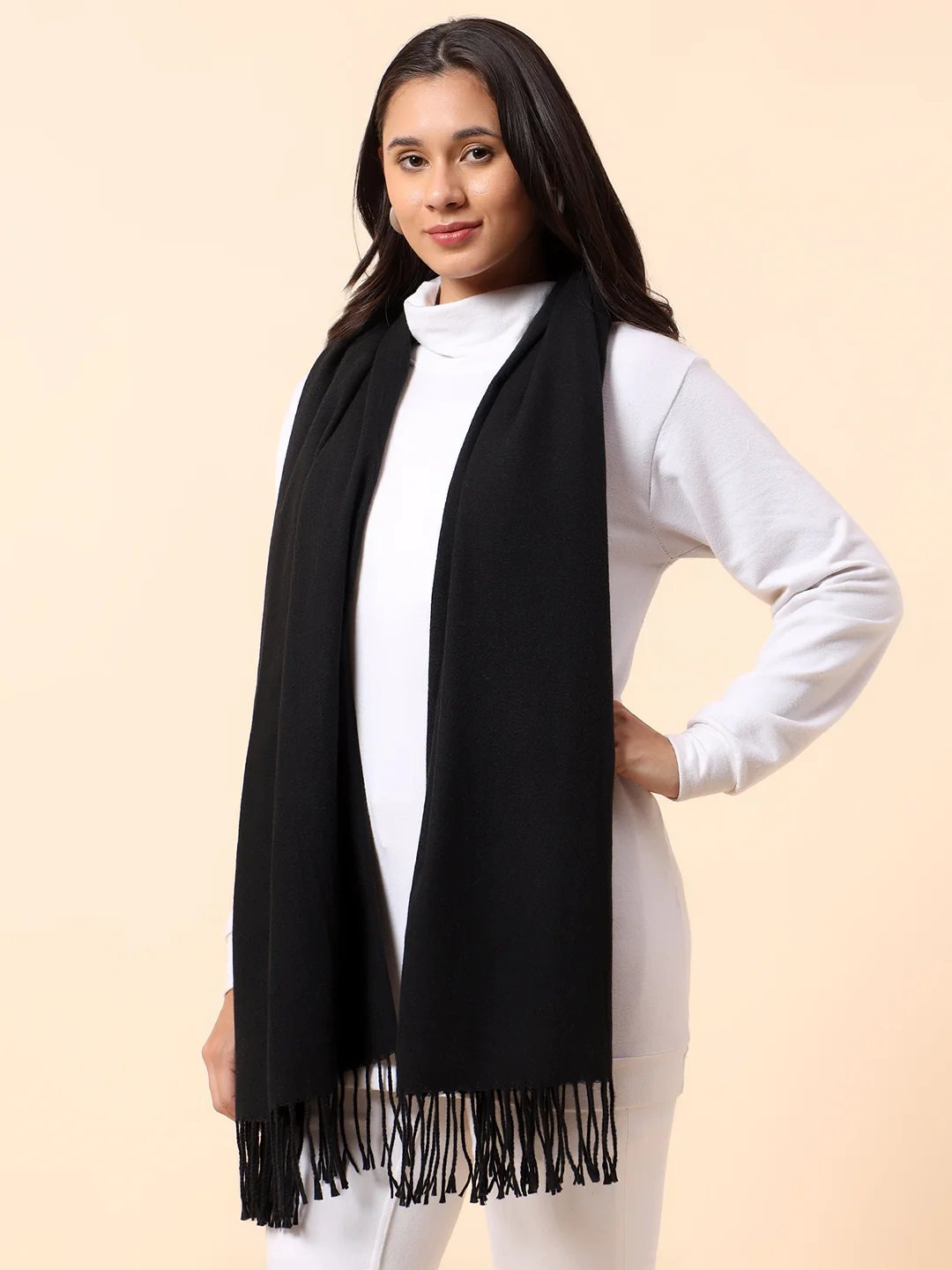 Stole for Women l Premium Casual Soft Stole Fancy Fabric Solid Pattern - Image 3