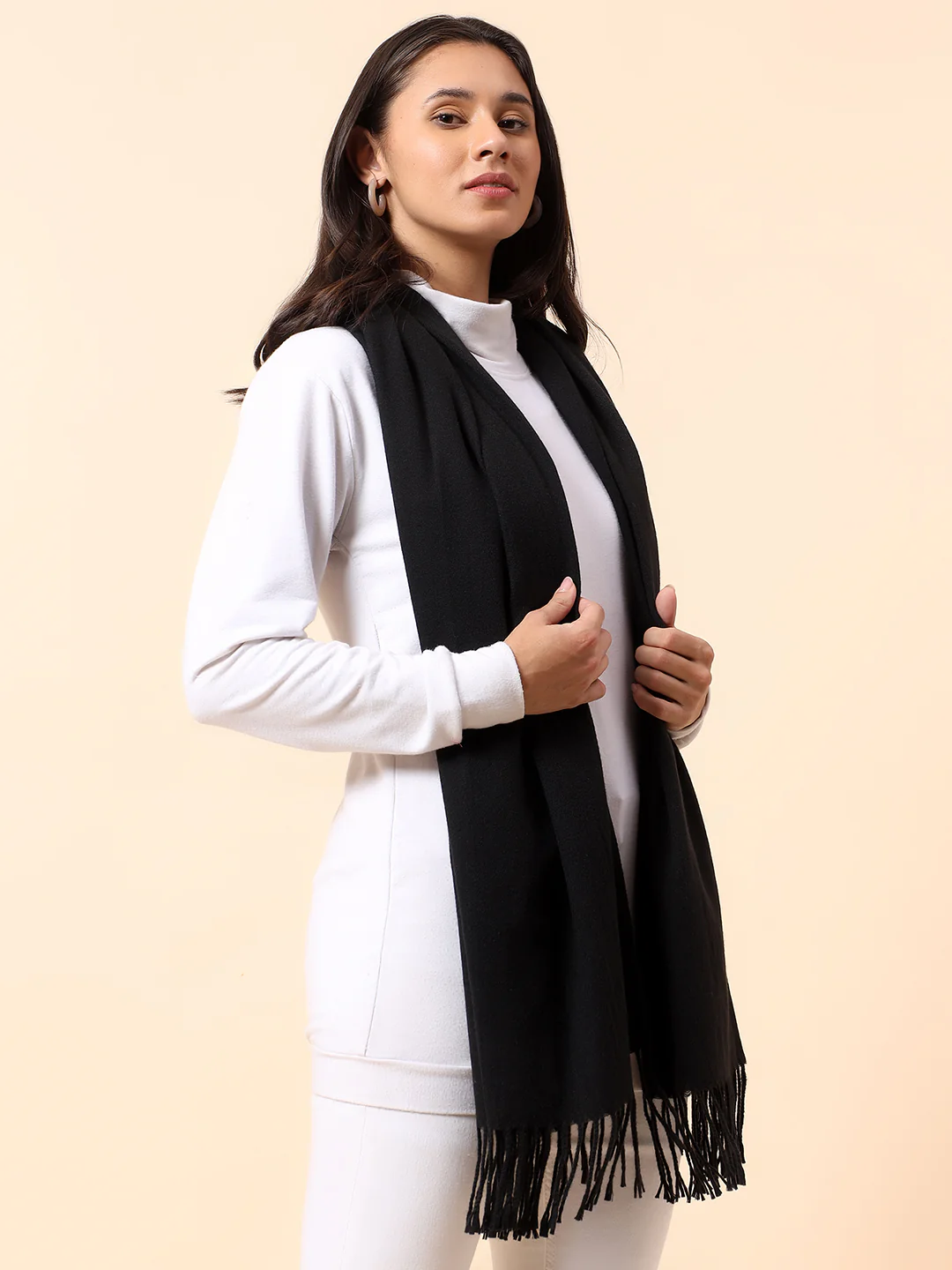 Stole for Women l Premium Casual Soft Stole Fancy Fabric Solid Pattern - Image 4