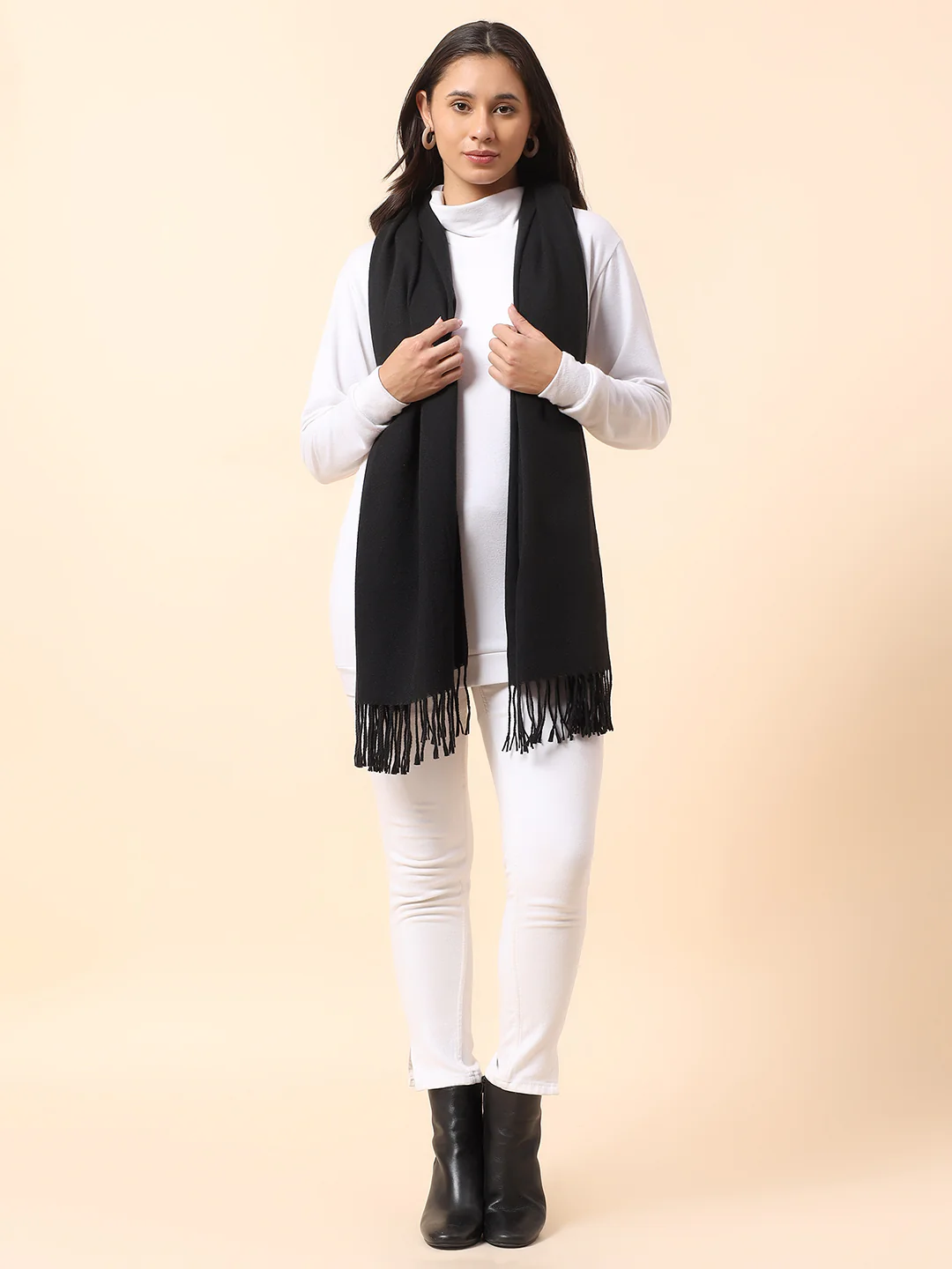 Stole for Women l Premium Casual Soft Stole Fancy Fabric Solid Pattern - Image 5