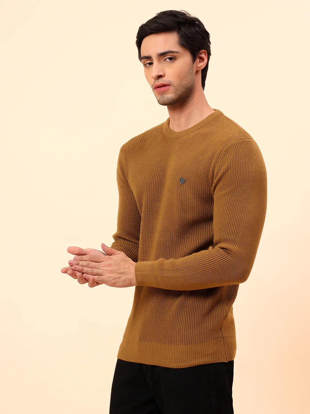 Sweater for Men | Winter Wear Acrylic Fabric Pull-On Closure Round Neck Regular Fit Self Design Pattern - Image 4