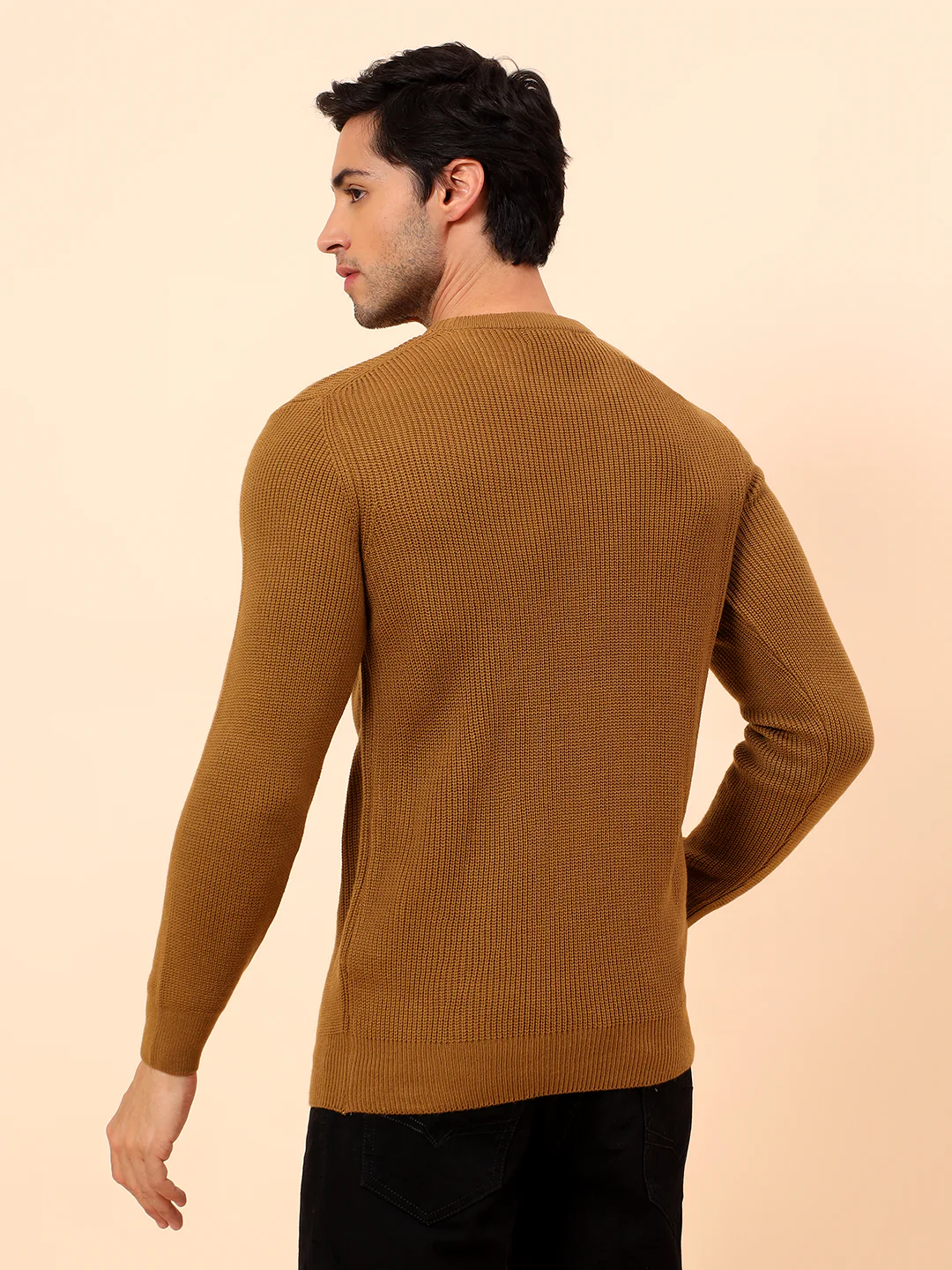 Sweater for Men | Winter Wear Acrylic Fabric Pull-On Closure Round Neck Regular Fit Self Design Pattern - Image 6