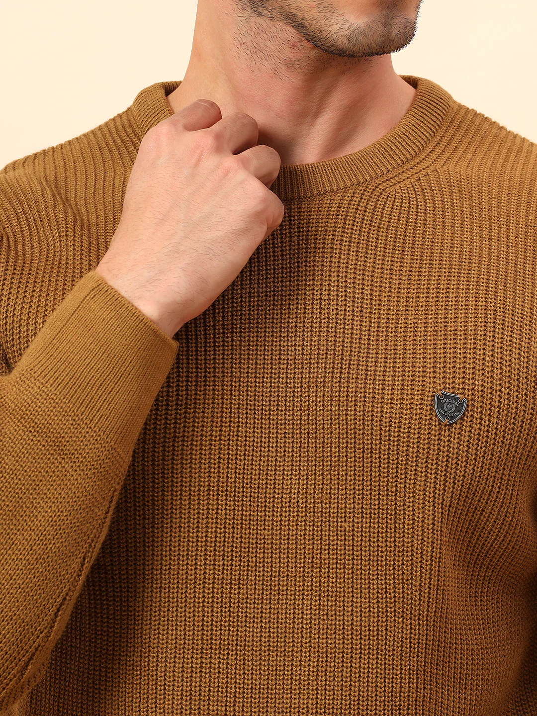 Sweater for Men | Winter Wear Acrylic Fabric Pull-On Closure Round Neck Regular Fit Self Design Pattern - Image 7