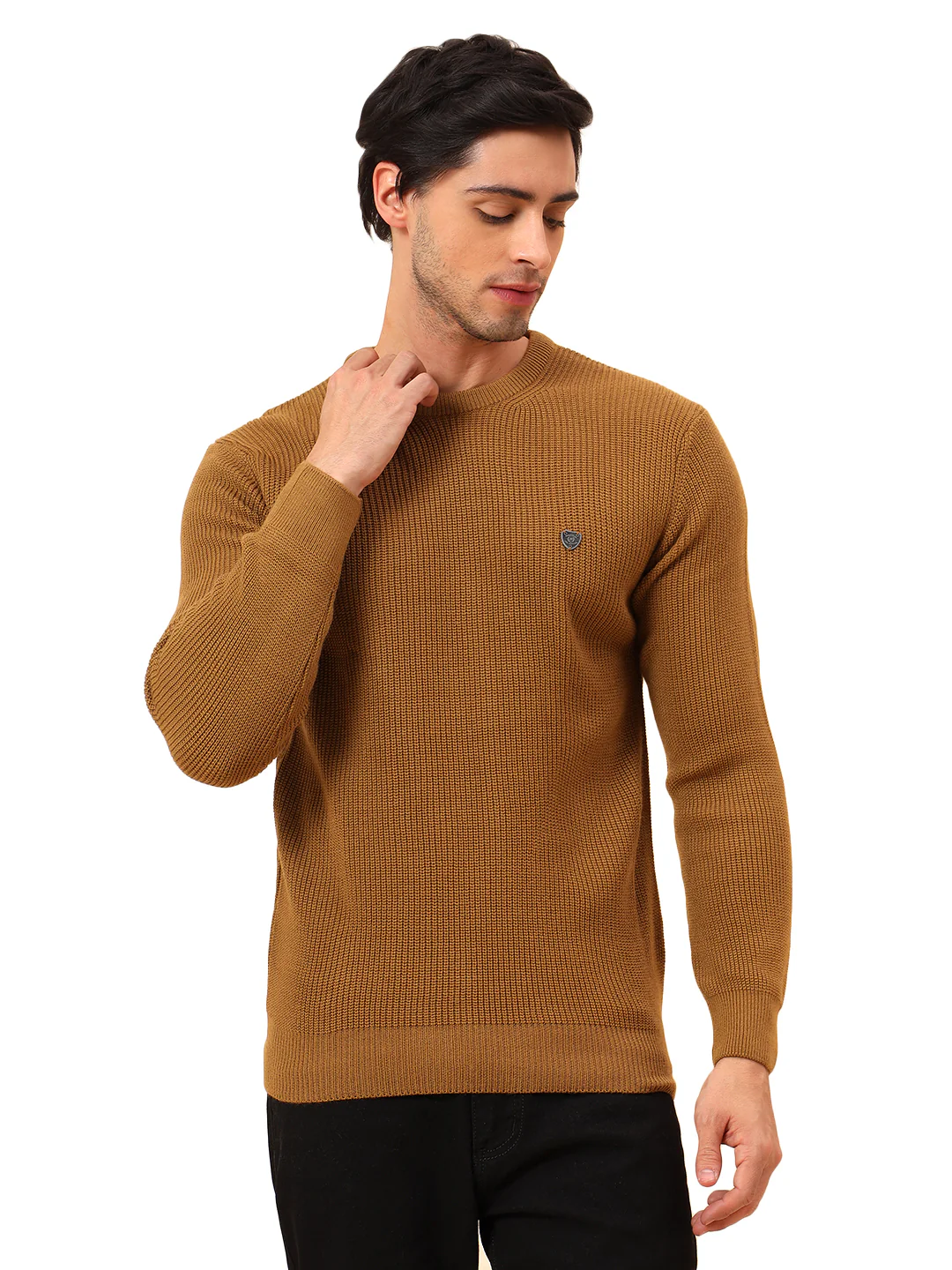Sweater for Men | Winter Wear Acrylic Fabric Pull-On Closure Round Neck Regular Fit Self Design Pattern - Image 9