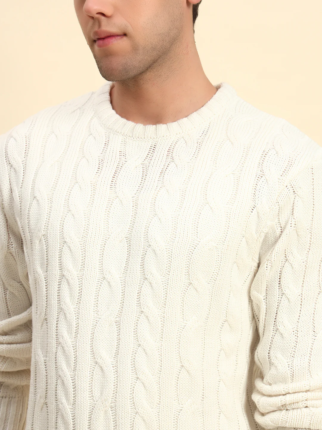 Sweater for Men | Winter Wear Acrylic Fabric Pull-On Closure Round Neck Regular Fit Self Design Pattern - Image 6
