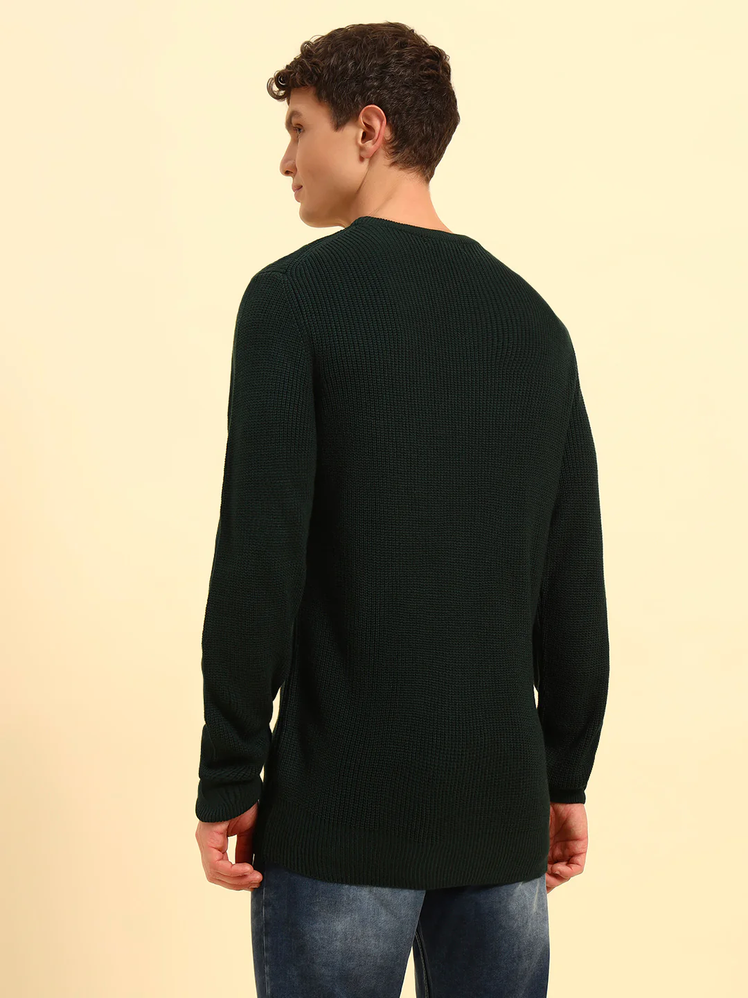 Sweater for Men | Winter Wear Acrylic Fabric Pull-On Closure Round Neck Regular Fit Self Design Pattern - Image 8