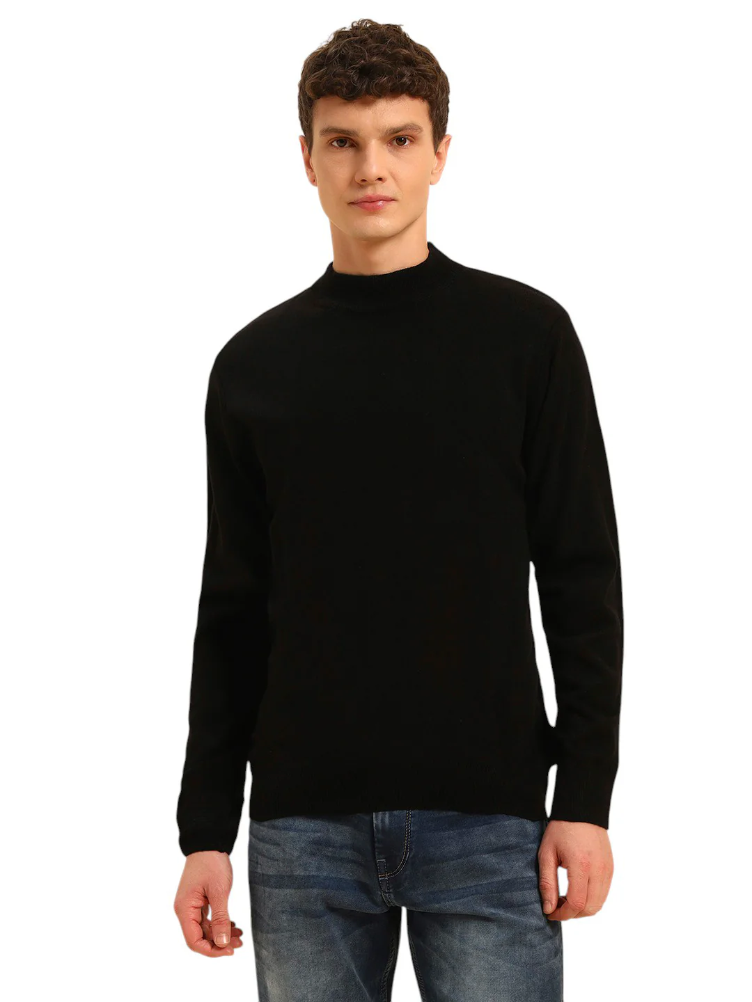 Sweater for Men | Winter Wear Acrylic Fabric Pull-On Closure Round Neck Regular Fit Solid Pattern - Image 3